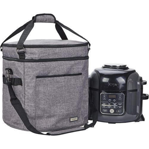  HOMEST Carrying Bag for Ninja Foodi 9-in-1 Pressure, Slow Cooker, Air Fryer with 6.5-8 Quart, Insulated Travel Carrier with Easy to Clean Lining, Top Zip Compartment and Accessory