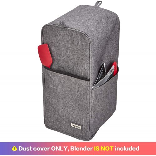  HOMEST Blender Dust Cover with Accessory Pocket Compatible with Ninja Foodi, Grey (Patent Pending)