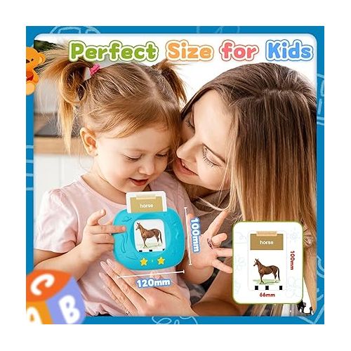  Toddlers Talking Flash Cards with American accent & 288 Sight Words, Speech Therapy Toys for 3 4 5 6 Years Old Boys and Girls, Learning Educational Montessori Sensory kit, Kids Birthday Gifts