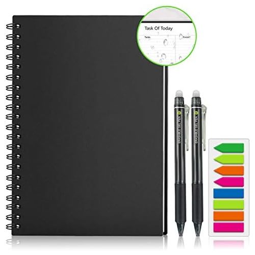  [아마존 핫딜]  [아마존핫딜]HOMESTEC Wiederverwendbares Notizbuch A4, Stift Radierbar, 279X216 mm, Schwarz, Dotted Seiten