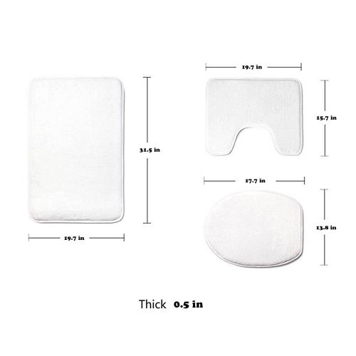  HOMESTORES Thicken Skidproof Toilet Seat U Shaped Cover Bath Mat Lid Cover