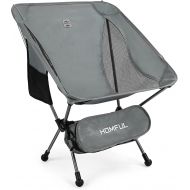 HOMFUL Camping Chair,Ultralight Portable Backpacking Chairs with Storage Bag Folding Chair for Outdoor,Camping,Hiking,Picnic,265lbs Capacity(Gray)