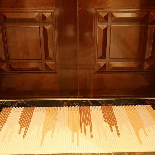  HOMHH Non-Slip Area Runner Rug Pad, Extra Long Vinyl Indoor Outdoor Entrance Rug Floor Mats Shoe Scraper Doormat (2 x 6, Piano)