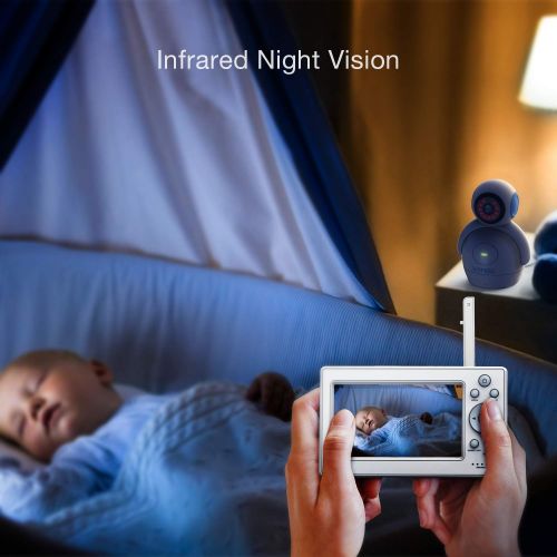  HOMIEE 720P Digital Baby Monitor Camera Exclusive for HOMIEE Baby Monitor, Sound & Temperature Alert, VOX, Two Way Audio and Baby Lullabies, Night Vision with 1000ft Range (Additio