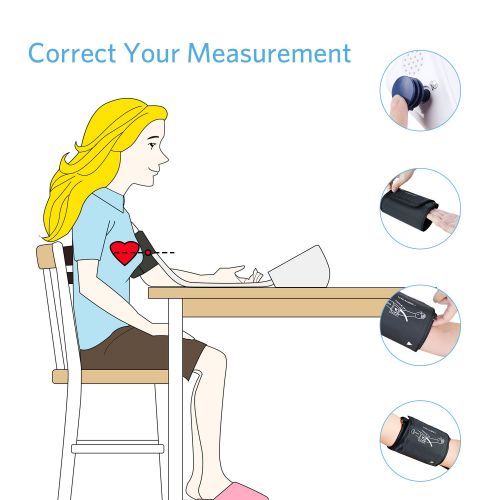  Blood Pressure Monitor with AC Adapter, HOMIEE Automatic Blood Pressure Machine, 2 Users with 240 Memories, 2.4 Large LCD Display & 22-42CM Large Arm Cuff, 4 AA Batteries Included,
