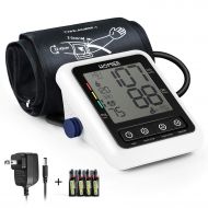 Blood Pressure Machine with AC Adapter, HOMIEE Blood Pressure Monitor with AFIB Detection, 2 Users 240 Memories, 2.4 LCD Display & 22-42CM Large Arm Cuff, 4X AA Batteries Included,