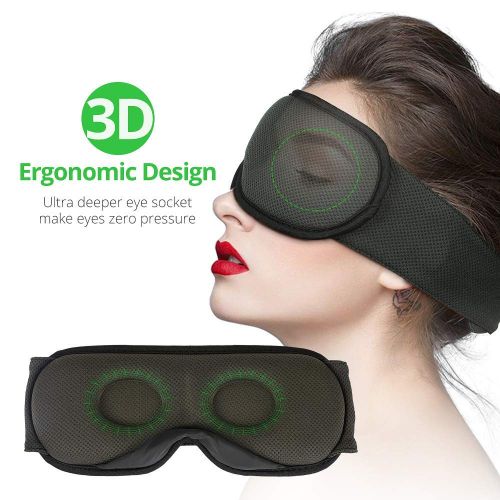  [아마존 핫딜]  [아마존핫딜]HOMMINI Schlafmaske Damen und Herren, Premium 3D Schlafbrille Nachtmaske,100% Lichtschutz, super weich und bequem, Augenmaske fuer Reisen, Schichtarbeit und Nickerchen, Inklusive Oh