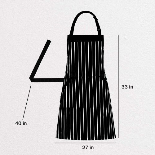  HOMWE Adjustable Bib Apron with Pocket