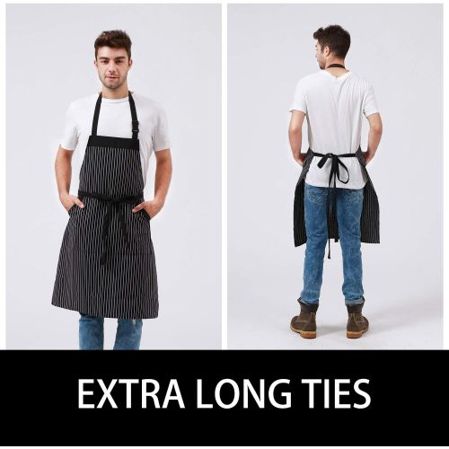  HOMWE Adjustable Bib Apron with Pocket