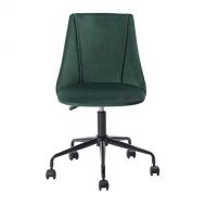 HOMY CASA Ergonomic Desk Chair Adjustable Swivel Office Chair Fabric Armless Computer Task Chair,Green