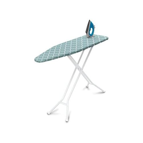  [아마존베스트]Homz 4-Leg Steel Top Ironing Board, Blue Lattice Cover