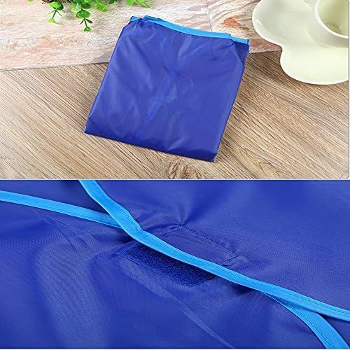  [아마존베스트]Honbay Kids Waterproof Long-sleeved Smock Apron Bib for Eating Painting Kitchen Classroom, Community Event, Crafts & Art Painting Activity 5-8Year (Blue)