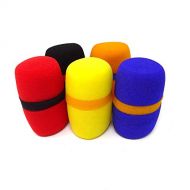 Honbay 5PCS Handheld Foam Microphone Windscreen for Stage Home Bar Interview Conference