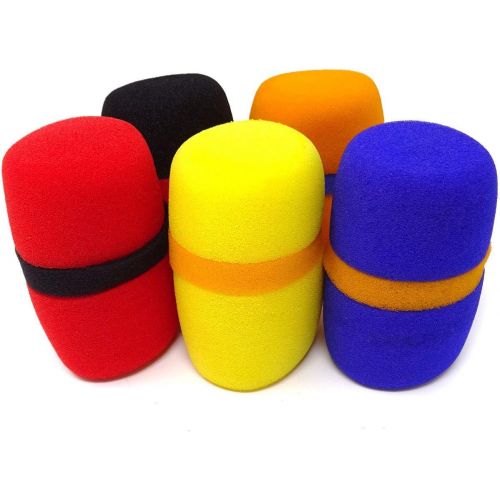  Honbay 5PCS Handheld Foam Microphone Windscreen for Stage Home Bar Interview Conference
