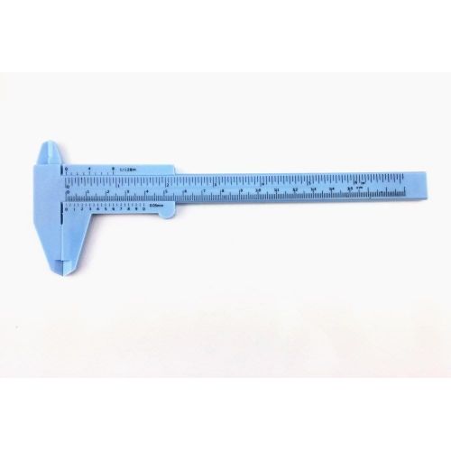  [아마존베스트]Honbay 4pcs Mini Double Scale Plastic Vernier Caliper Ruler Measuring Tool