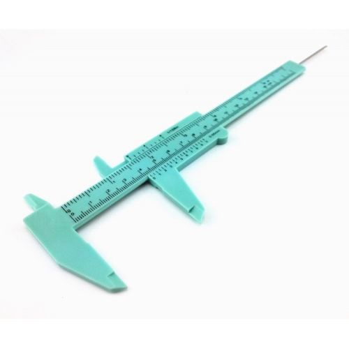  [아마존베스트]Honbay 4pcs Mini Double Scale Plastic Vernier Caliper Ruler Measuring Tool