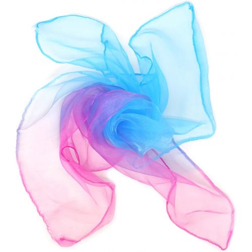  [아마존베스트]HONBAY 12PCS Gradient Color Square Scarves Juggling Scarves Silk Dance Scarves Performance Props,24 x 24 Inch