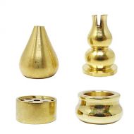 인센스스틱 Honbay 4PCS Brass Incense Holder Incense Stick Holder Mini Incense Cone Burner Alloy Ash Catcher for Indoor Outdoor Use (4 Styles)