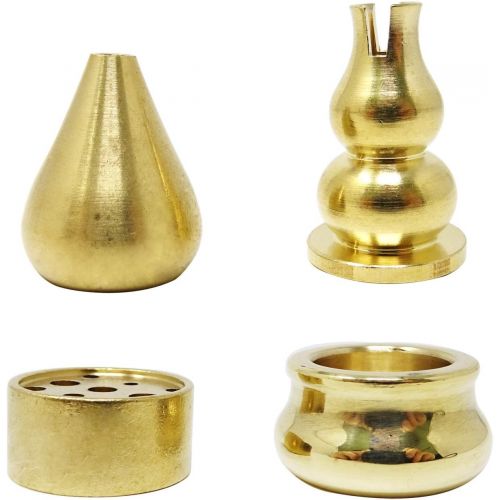  인센스스틱 Honbay 4PCS Brass Incense Holder Incense Stick Holder Mini Incense Cone Burner Alloy Ash Catcher for Indoor Outdoor Use (4 Styles)