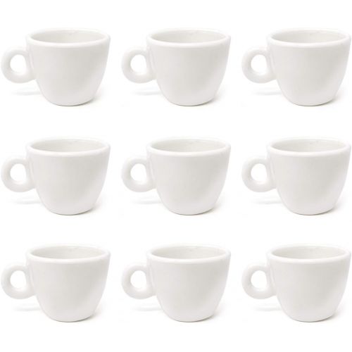  HONBAY 10PCS White Plastic Dollhouse Mini Coffee Cup Tea Cup