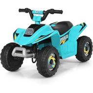 HONEY JOY Ride On ATV, 6V Mini Off-Road Battery Powered Motorized Quad for Kids, 2 Speeds, Anti-Slip Wheels, RWD 4-Wheeler Electric Ride On Toy Car for Toddlers (Blue)
