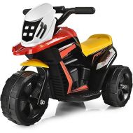 HONEY JOY Kids Motorcycle, 6V Battery Powered Electric Motorcycle for Kids with Training Wheels, Headlights & Music, Horn, Power Display, Ride On Motorcycle Toy for Boys Girls (Black)