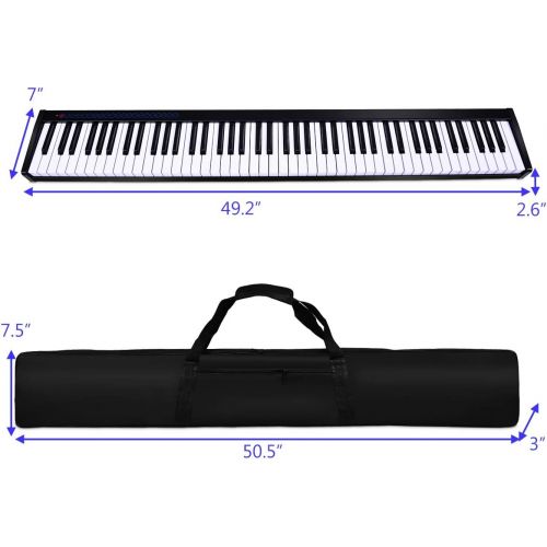  [아마존베스트]HONEY JOY Digital Piano 88 Key Weighted, Full Size Portable Electric Piano Keyboard with Sustain Pedal, MIDI Touch Sensitive Keyboard with Bluetooth, Musical Teaching Keyboard Toy