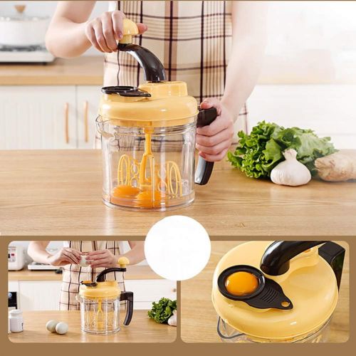  HONG Multifunktions-Handbuch Kuechenmaschine Fleischwolf Gemuesehacker Shredder Cutter Egg Blender Hochleistungs-Kueche Obst Gemuese Cutter Kochen Gadget