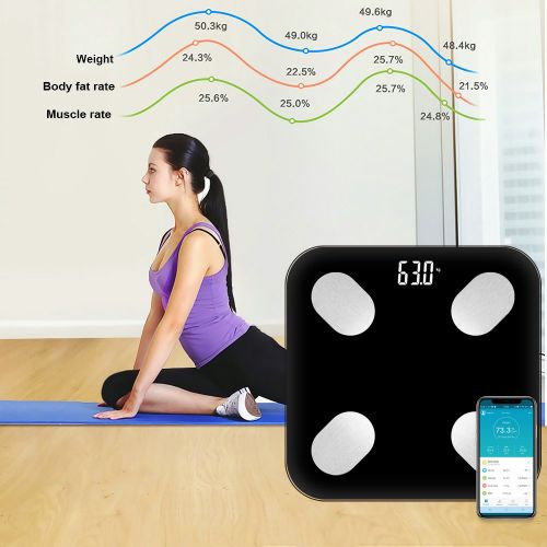  HONGLIAN Bluetooth Smart Body Fat Scale Measuring Fat Weighing Scale Accurate Home Electronic Body Scale...