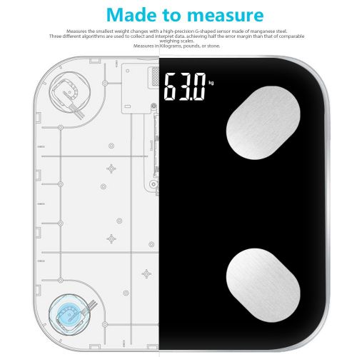  HONGLIAN Bluetooth Smart Body Fat Scale Measuring Fat Weighing Scale Accurate Home Electronic Body Scale...