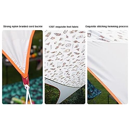  HONGYIFEI2021 Tent Tarps Color Hexagon Camping Canopy Tent Outdoor Waterproof Rainproof and Sunscreen Super Large Awning Tent Perfect Hammock Shelter Beach Leisure Pergola for Backpacking, Hikin