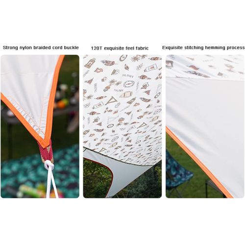  HONGYIFEI2021 Tent Tarps Color Hexagon Camping Canopy Tent Outdoor Waterproof Rainproof and Sunscreen Super Large Awning Tent Perfect Hammock Shelter Beach Leisure Pergola for Backpacking, Hikin