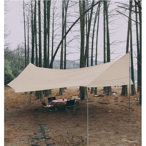  HONGYIFEI2021 Tent Tarps Outdoor Large Tent Tarp for 5-8 Person 420D Oxford Cloth Beach Shelter Sun Shade Awning Canopy with Tarp Poles Portable Waterproof Sun-Proof for Camping Hiking Fishing P