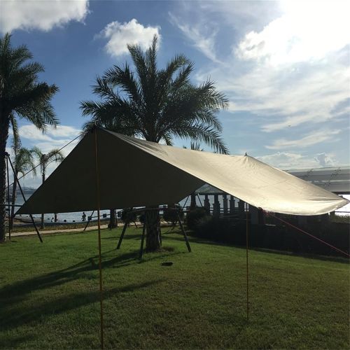  HONGYIFEI2021 Tent Tarps 210D Oxford Cloth Pergolas Awning Sun Shelter Outdoor Beach Camping Garden Sun Awning Canopy Waterproof Portable Sunshade Hammock Rain Fly Tarp for Backpac