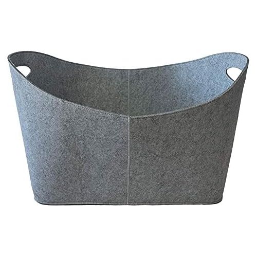  HONGYIFEI2021 Firewood Bag Felt Bag Firewood Fireplace Wooden Felt Bag Basket Fire Wooden Pocket Firewood Basket Fireplace Stove Firewood Carrier Fireplace Tools (Color : Gray)