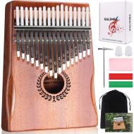 [아마존 핫딜] [아마존핫딜]HONHAND Kalimba 17 Keys Thumb Piano, Easy to Learn Portable Musical Instrument Gifts for Kids Adult Beginners with Tuning Hammer and Study Instruction. Known as Mbira, Wood Finger Piano