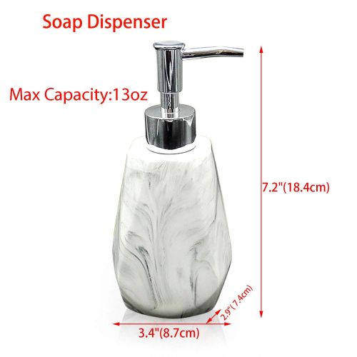  HONJAN Soap Dispenser Toothbrush Holder Soap Dish Bathroom Tumbler 4pcs Set for Kitchen Bathroom Shower for Kids Boys Girls Men Women(4pcs-D)