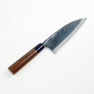 [아마존베스트]HONMAMON MOTOKANE Deba Hocho (Good for Fish Dressing) 180mm(abt 7.1 Inch), Blade Edge :Aogami Steel Kuro Uchi, Double Bevel