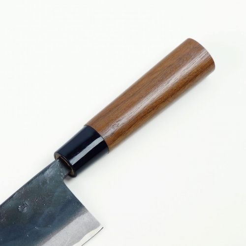  [아마존베스트]HONMAMON MOTOKANE Deba Hocho (Good for Fish Dressing) 180mm(abt 7.1 Inch), Blade Edge :Aogami Steel Kuro Uchi, Double Bevel