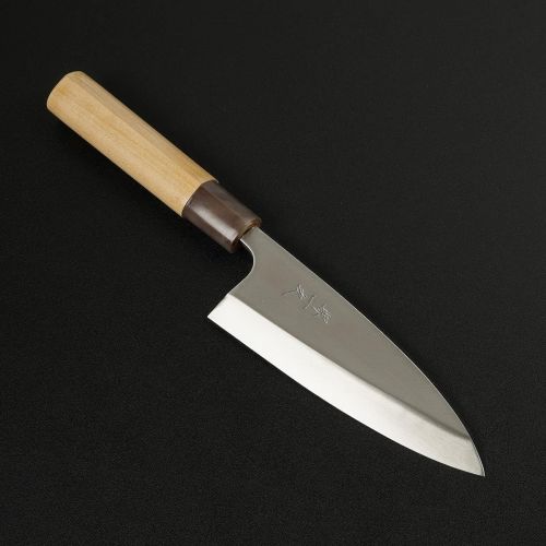  [아마존베스트]HONMAMON Sakai Ichiji Deba Hocho (Deba Kitchen Knife) 150mm(5.9) for Right Hander with Japanese Style Handle! Blade : Stainless Steel