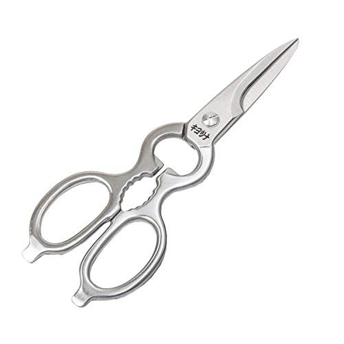  HONMAMON KIYOTSUNA Multifunctional Kitchen Scissors for Right Hander in Paper Box, Silver FinishType, Made from Stainess Steel