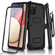 [아마존베스트]HONTECH Holster Phone Case for LG K51, LG Q51 / LG Reflect (TracFone) Case with Swivel Belt Clip, Built-in Screen Protector Heavy Duty Full Body Protection Shockproof Kickstand Cover 6.5 i