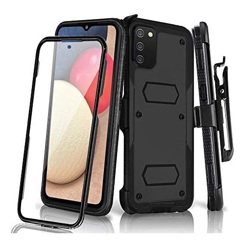  [아마존베스트]HONTECH Holster Phone Case for LG K51, LG Q51 / LG Reflect (TracFone) Case with Swivel Belt Clip, Built-in Screen Protector Heavy Duty Full Body Protection Shockproof Kickstand Cover 6.5 i