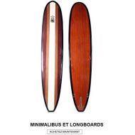 HONU Honu Longboard 96 Bamboo Finish Retro Longboard + 3 Wheels