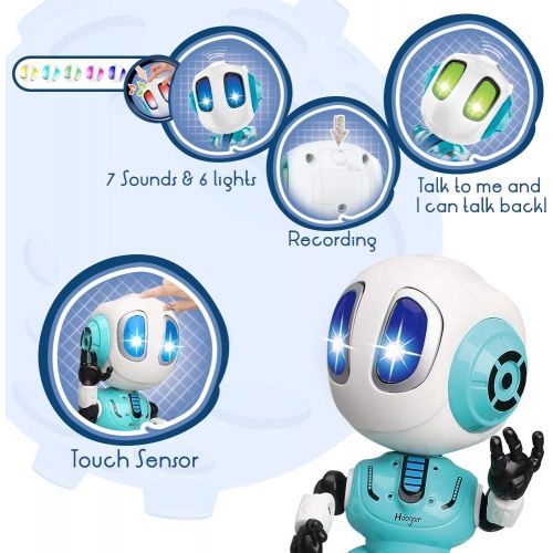  [아마존베스트]Hoogar Talking Robots for Kids and Adults, Cool Robot Toys for Age 3 4 5 6 7 8+ Year Old Boys Girls, Birthday Gifts for Kids, Voice Recording, Repeat What You Say