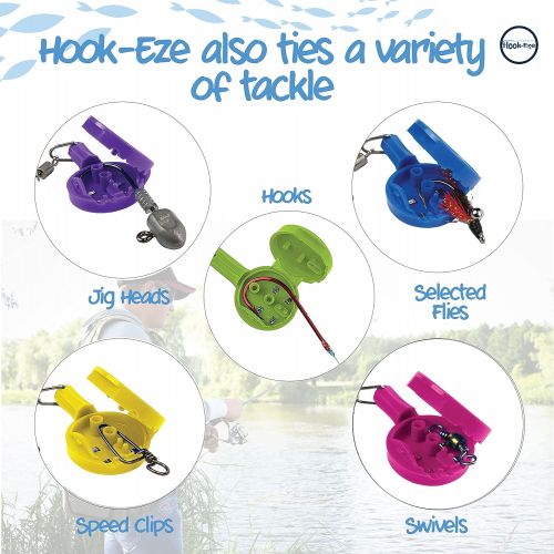  [아마존베스트]Hook Eze Fishing ToolTwin PackHook Tie Device and Security with Line CutterTie Cover 2PolandArthritis Disability Saltwater Freshwater Warranty