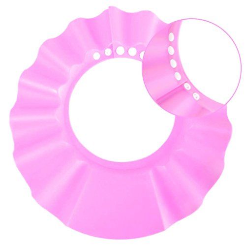  [아마존베스트]HOOYEE Safe Shampoo Shower Bathing Protection Bath Cap Soft Adjustable Visor Hat for Toddler,...