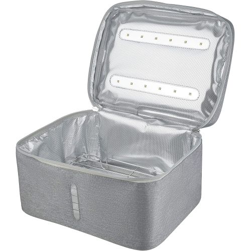  HOPE OVERSEAS HOPE C+ UVC Light storage Bag Portable with Cell Rechargeable Endurable with UVC LED Light Multipurpose bag, LED 265nm Wavelength (Top 12 x LEDs Gray)
