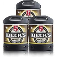 [아마존베스트]HOPT Bier PerfectDraft 3 x 6-Liter Fasser Bier. Zapfanlage fuer Zuhause. Inklusive 15euros Pfand. (Becks Gold)