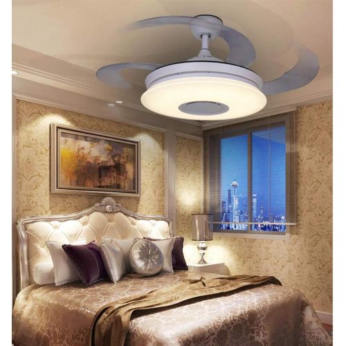  [아마존베스트]Horevo Upgraded ceiling fans with lights and Bluetooth speaker Smart APP 42.5Inch Foldable Chandelier Fan RGB Dimmable 36W Ceiling lamp with remote